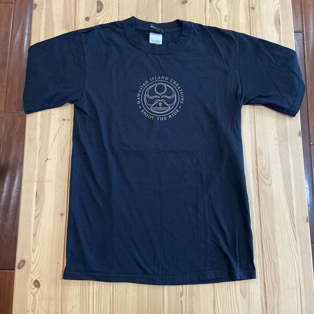 Vintage Hawaiian Island Creations HIC Shirt Mens Small girl Logo Y2K Surf